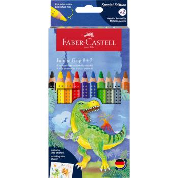 Faber-Castell Jumbo Grip Buntstift Dino 8+2 Kartonetui